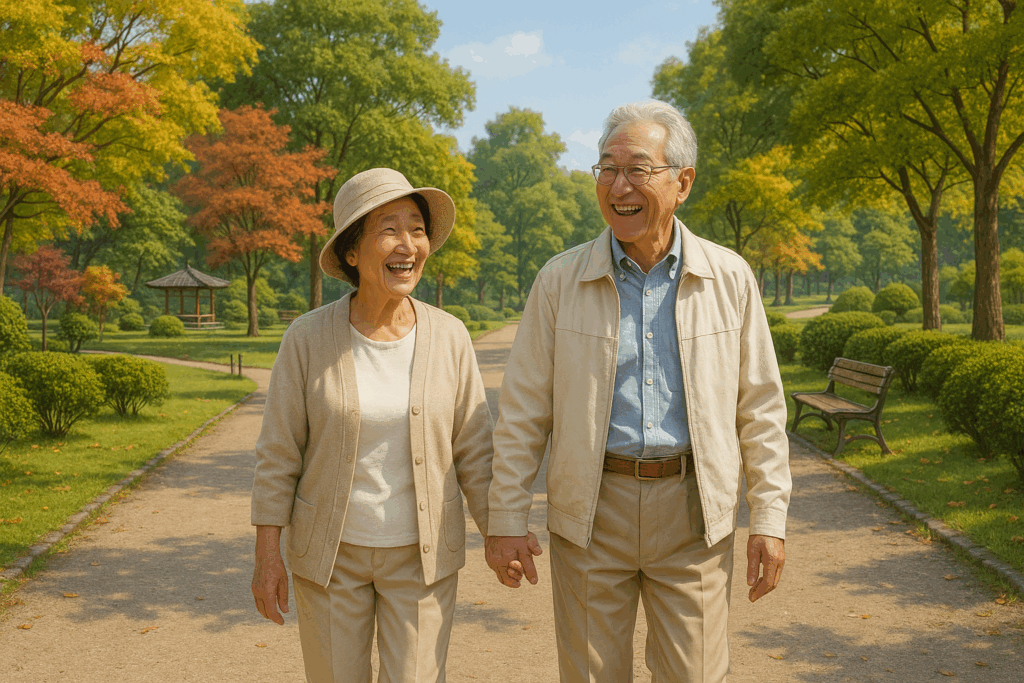 夫婦の散歩