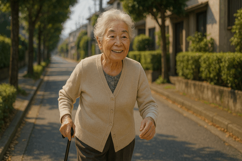 歩くシニア