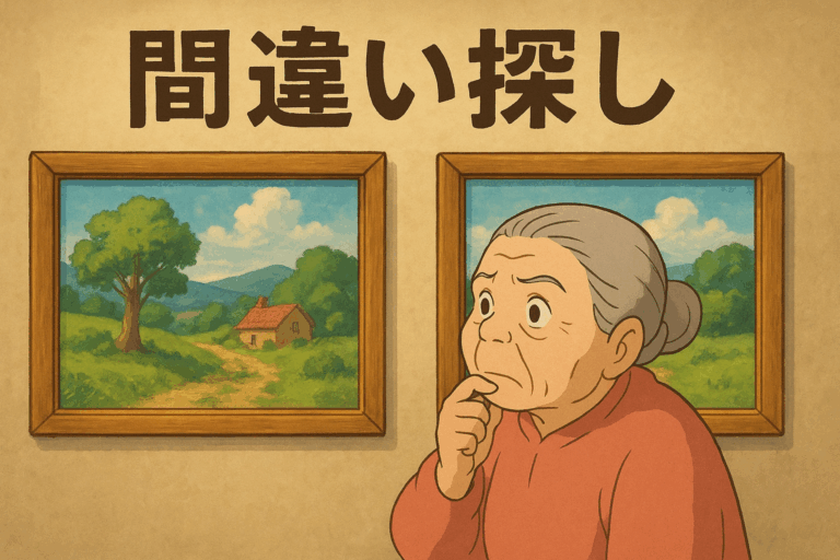 間違い探し:お祖母ちゃんの散歩