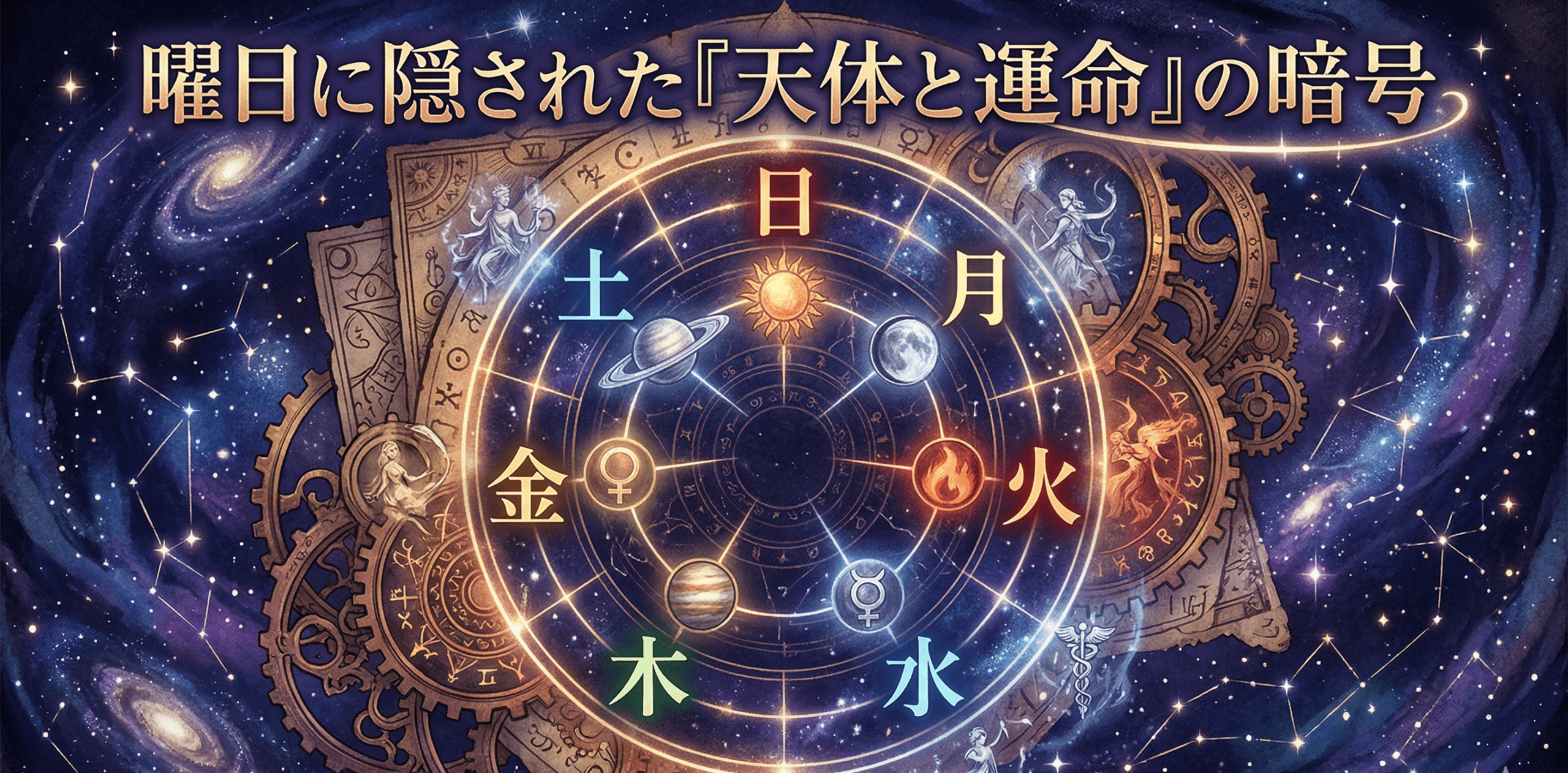曜日に隠された「天体と運命」の暗号 🌕🔥💧🌲